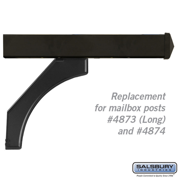 Arm Kit Replacement for Deluxe Mailbox Post for Two Mailboxes - Black