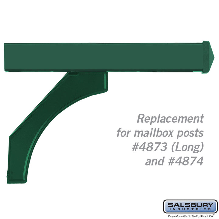 Green Arm Kit Replacement for Deluxe Mailbox Posts Supporting Two Mailboxes