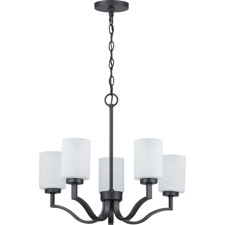 Progress Lighting Avette 5-Light Matte Black Transitional Chandelier