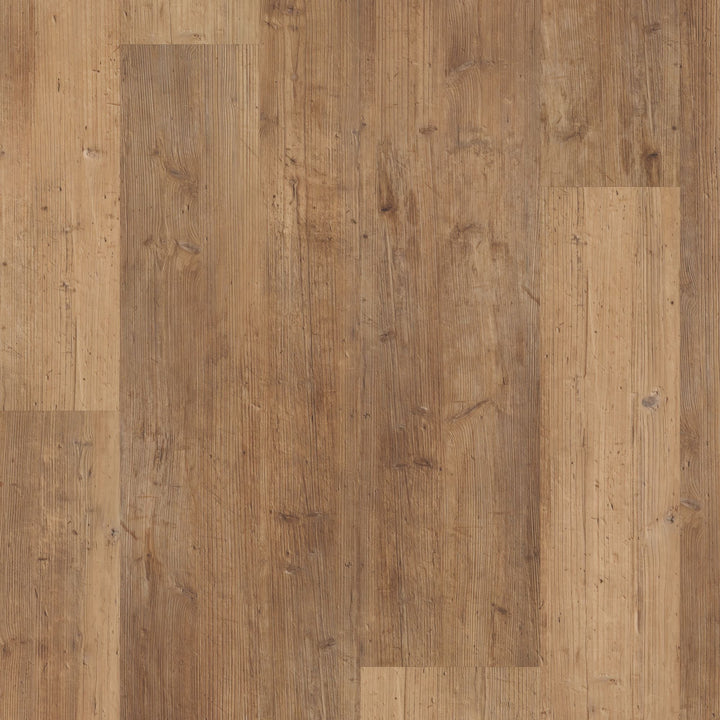 Shaw (Sample) Exemplar Mix Plus Texture Pine Brown Wood Look 20-mil Waterproof Interlocking or Glue Down Luxury Vinyl Plank
