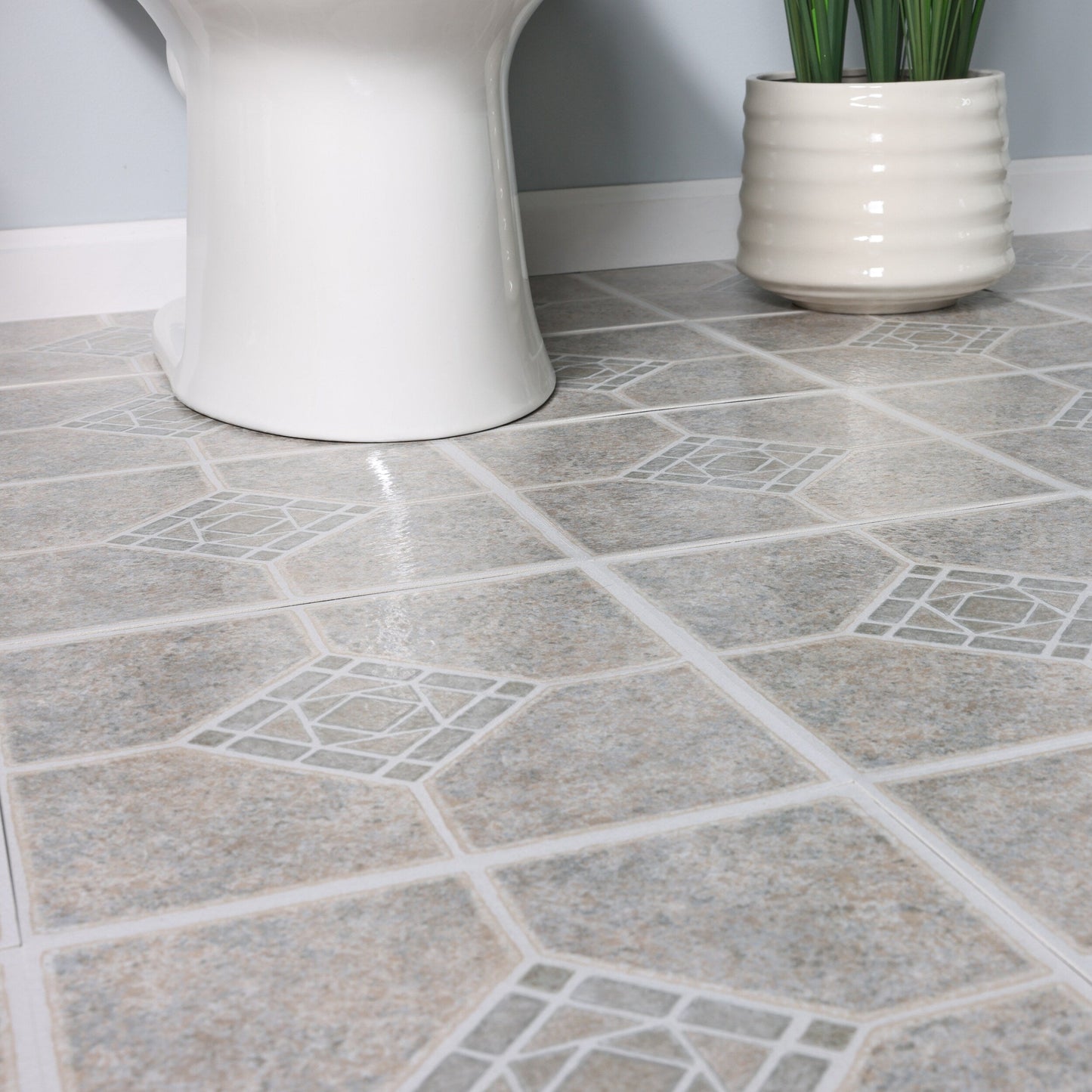 Style Selections Suncrest Basil 12-in x 12-in Water Resistant Peel-and-Stick Vinyl Tile Flooring, 1-sq ft Piece