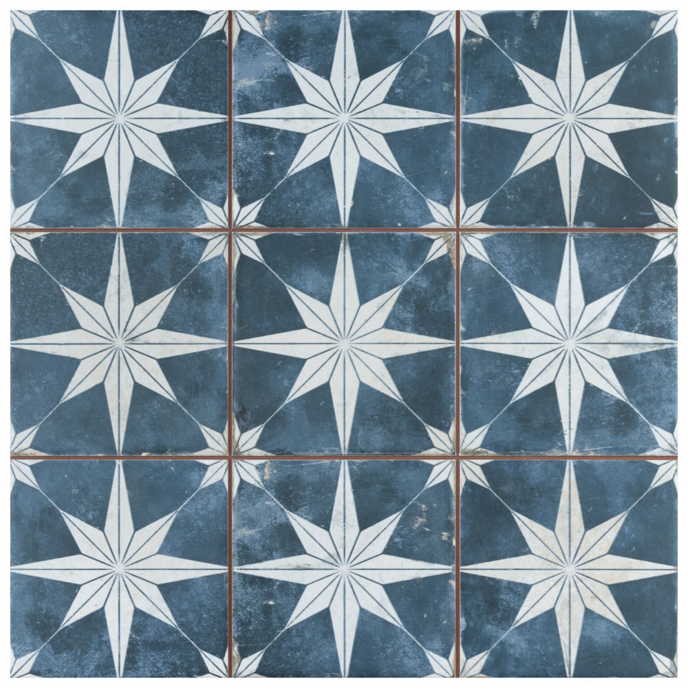 Affinity Tile Harmonia Kings Star Sky 13-in x 13-in Matte Ceramic Encaustic Floor and Wall Tile product image