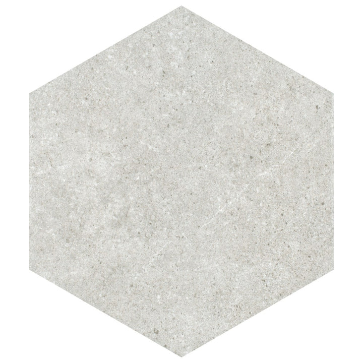 Affinity Tile Traffic Hex Silver 9-in x 10-in Matte Porcelain Cement look Hexagon Floor and Wall Tile product image