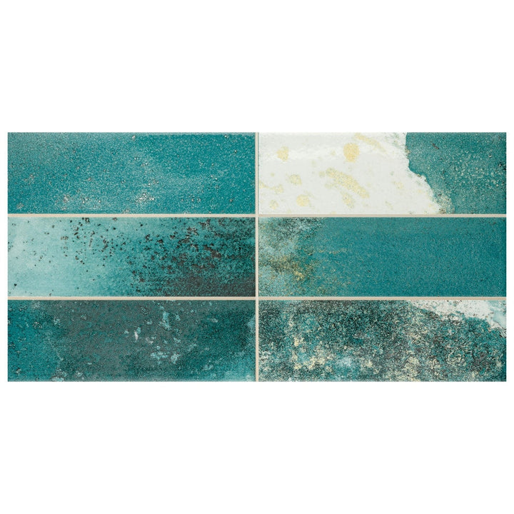 Affinity Tile Kings Luxe Tradition Brick Green 8-in x 16-in Multi-finish Ceramic Wall Tile product image