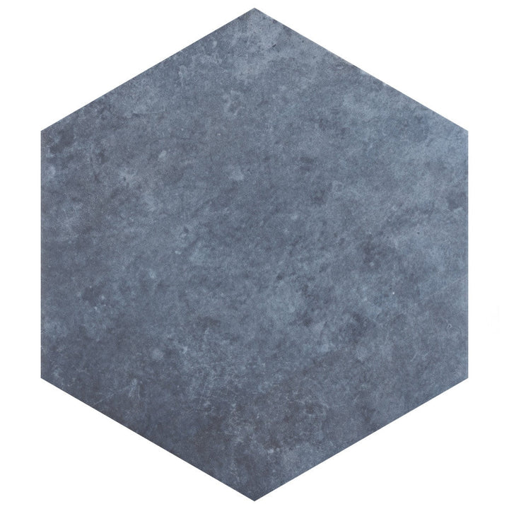 Affinity Tile Heritage Hex Indigo 7-in x 8-in Multi-finish Porcelain Hexagon Floor and Wall Tile product image