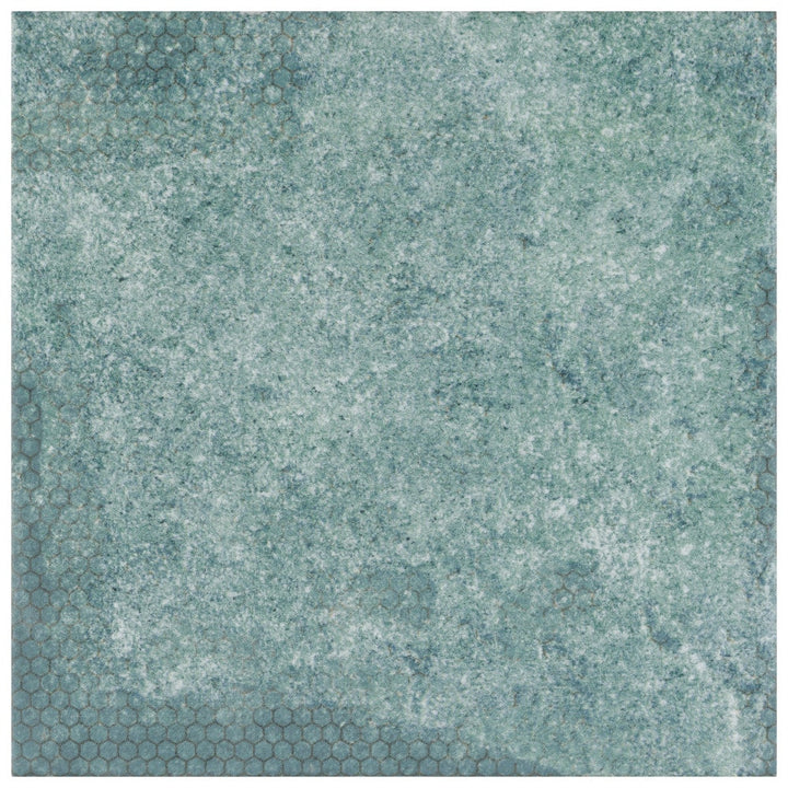 Affinity Tile Mandala Sea Green 8-in x 8-in Multi-finish Ceramic Wall Tile product image