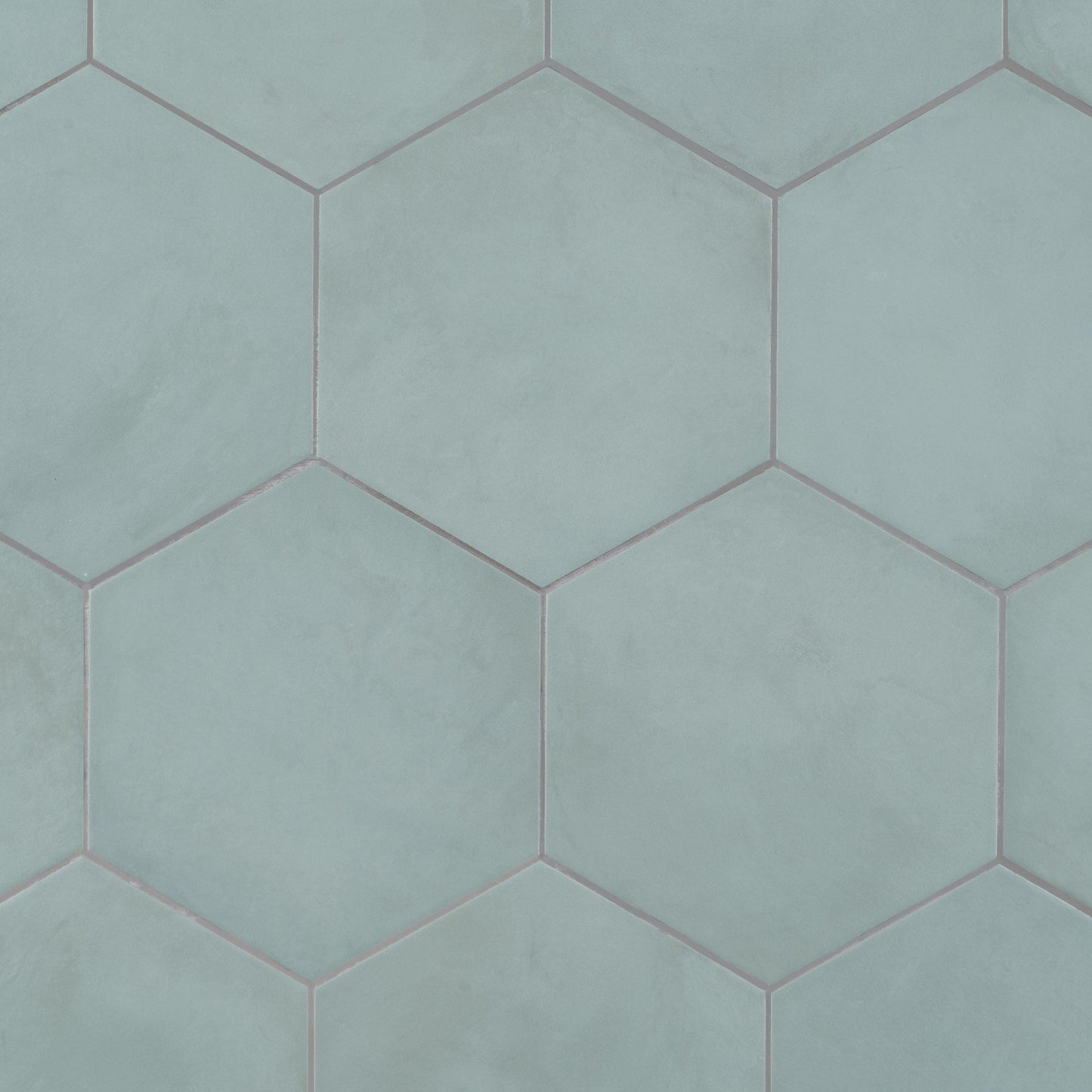 Artmore Tile Storm Hex Green Cielo 8-in x 10-in Matte Porcelain Encaustic Hexagon Floor and Wall Tile product image