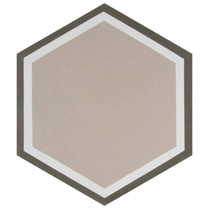 Affinity Tile Cemento Hex Holland Channel 8-in x 9-in Matte Cement Encaustic Hexagon Floor and Wall Tile product image