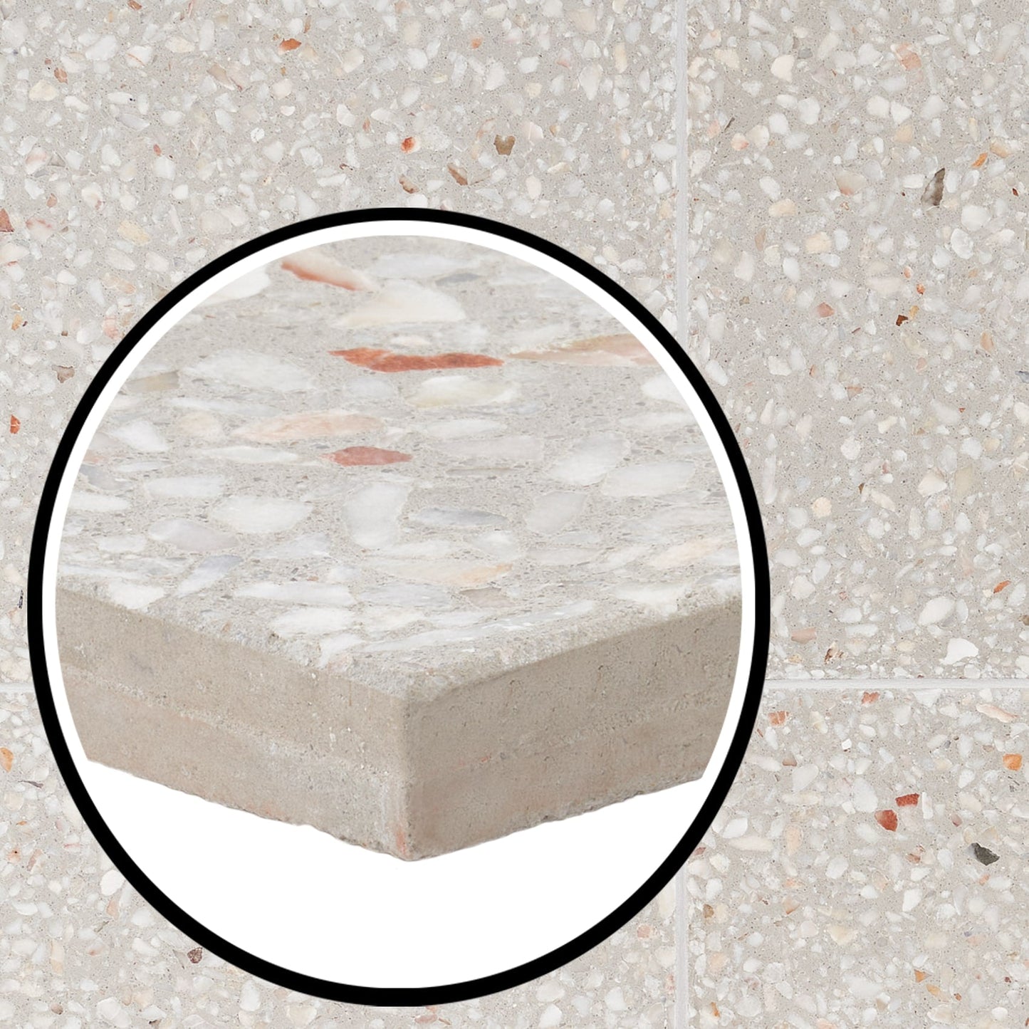 Artmore Tile Tarboro Terrazzo Dove 16-in x 16-in Polished Cement Cement look Floor and Wall Tile product image