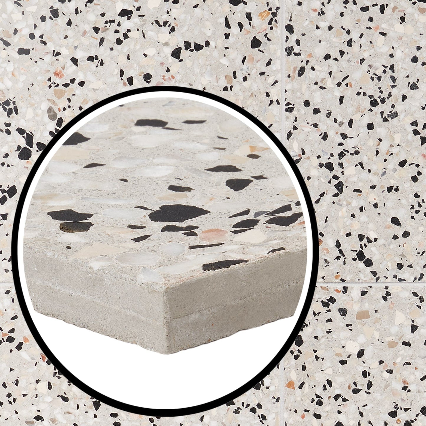 Artmore Tile Tarboro Terrazzo Foro 16-in x 16-in Polished Cement Cement look Floor and Wall Tile product image