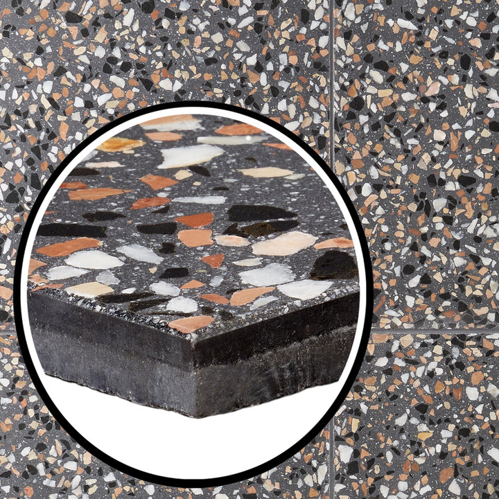 Artmore Tile Tarboro Terrazzo Paradiso 16-in x 16-in Polished Cement Cement look Floor and Wall Tile product image