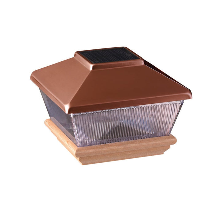 Deckorators 4-in x 4-in 5-Lumen 1-Watt Copper Solar LED Outdoor Post Cap Light (6500 K)