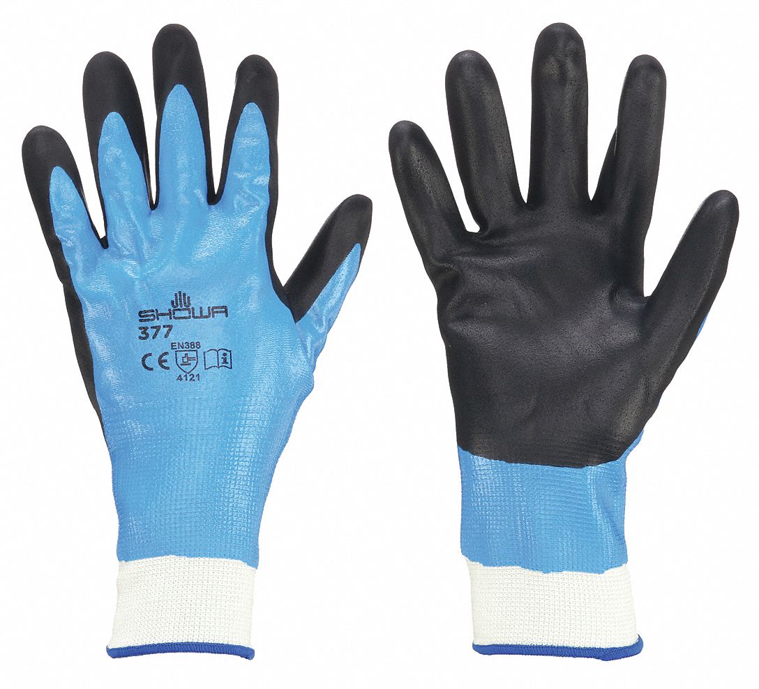 SHOWA 377 2XL Double-Dipped Foam Nitrile Coated Gloves
