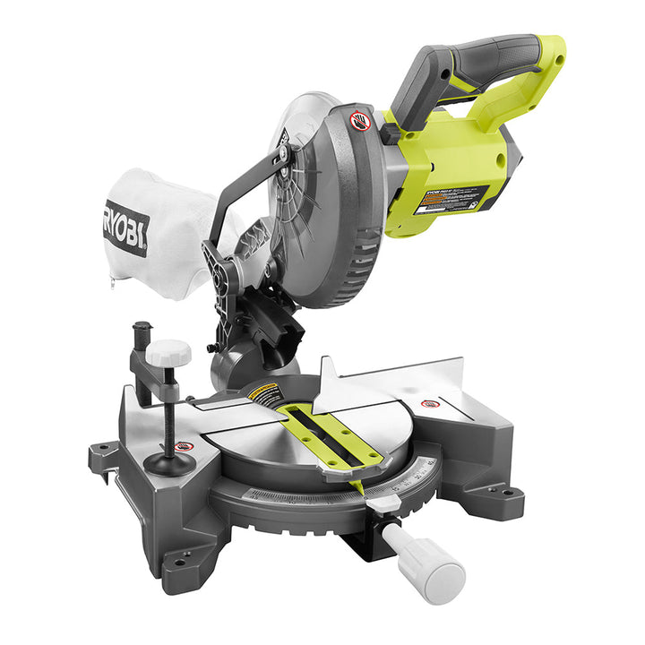 RYOBI ONE+ 18V Cordless 7-1/4 in. Miter Saw Kit with (2) 3.0Ah ONE+ 18V LITHIUM+ HP Batteries and Dual Chemistry Charger