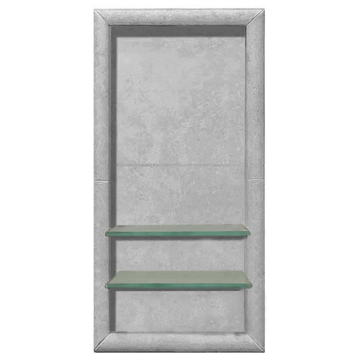 Full Tile 12 in. x 4 in. x 24 in. Shower Niche in Portland Cement - Super Arbor