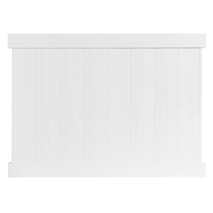 6 ft. H x 8 ft. W Fairfax White Vinyl Privacy Fence Panel - Super Arbor