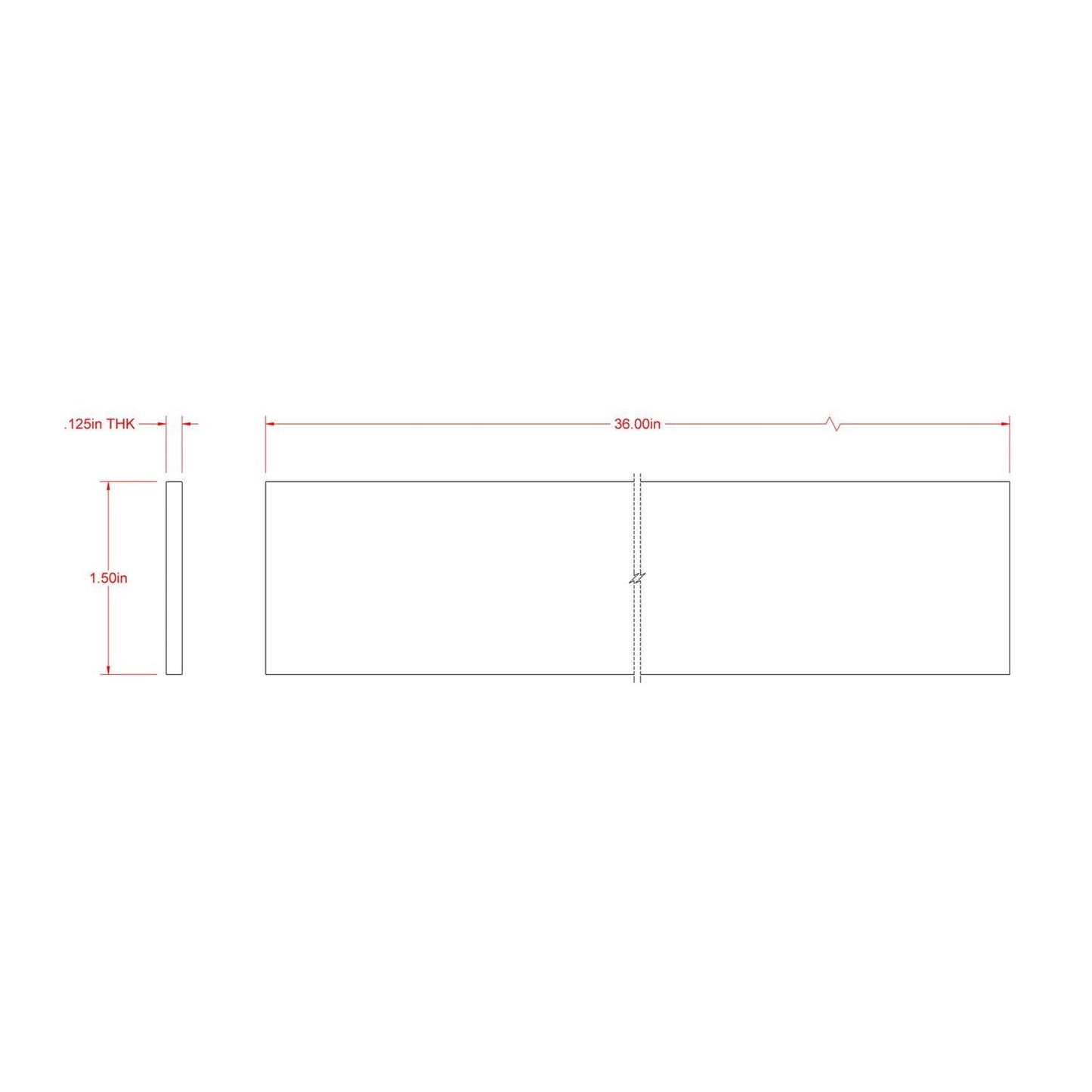 Boltmaster 0.125 in. x 1.5 in. x 3 ft Weldable Aluminum Flat Bar, 1-Pack