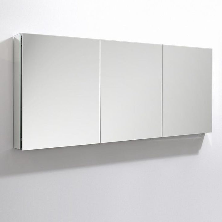 59 in. W x 36 in. H x 5 in. D Frameless Recessed or Surface-Mounted Bathroom Medicine Cabinet