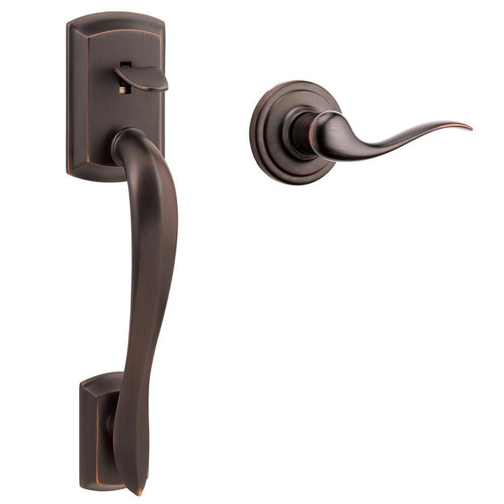 Avalon Venetian Bronze Handle Only without Deadbolt with Tustin Door Lever with Microban Antimicrobial Technology - Super Arbor