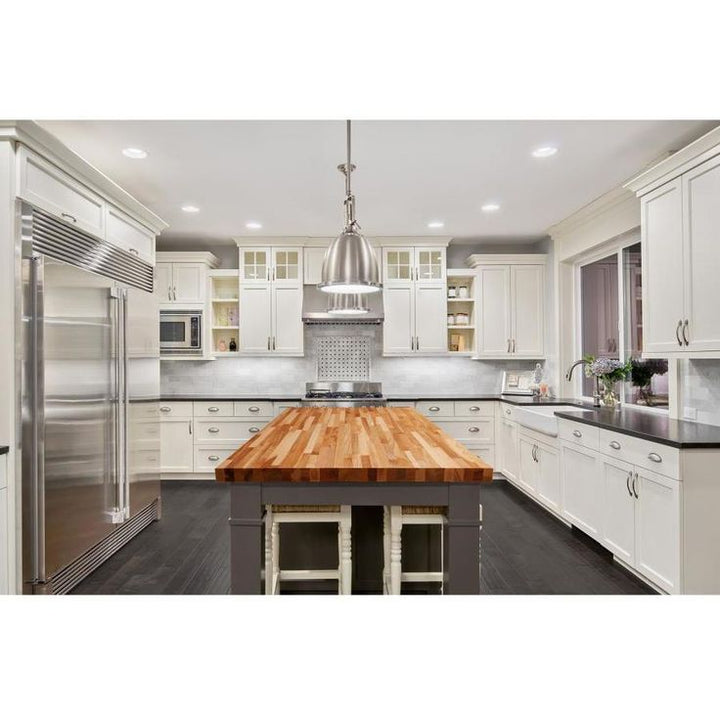 Sparrow Peak Ash 10-ft Unfinished Natural Straight Butcher Block Ash Kitchen Countertop