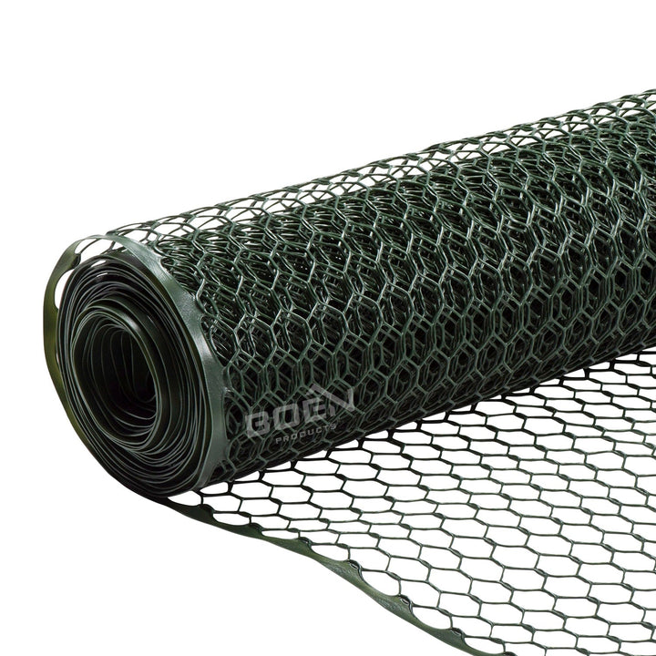 BOEN 100-ft x 4-ft 6-Gauge Green Plastic Extruded Mesh Rolled Fencing