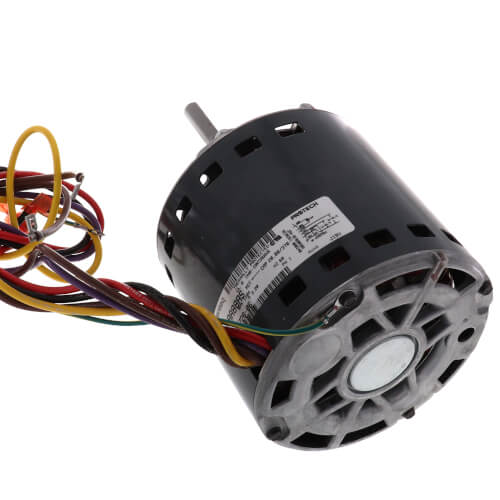 Rheem 51-101728-06 blower motor - side view (Voltage: 208/230V; Horse Power: 3/4)