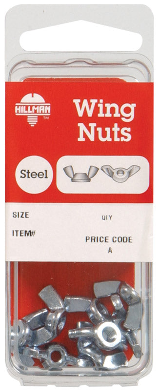 Hillman 1/4 in. Zinc-Plated Steel SAE Wing Nut, 6-Pack