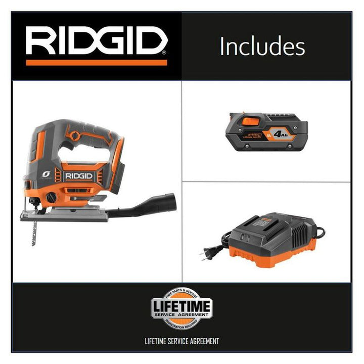 18-Volt OCTANE Brushless Jig Saw Kit with 4.0 Ah Battery and 18-Volt Charger