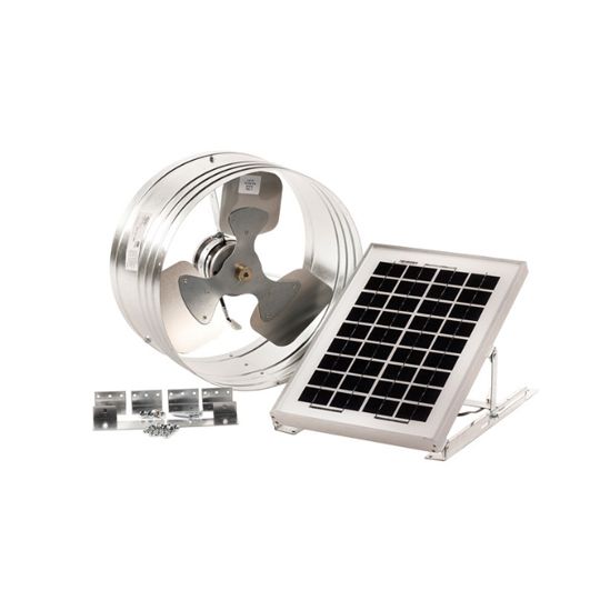 GAF MasterFlow Green Machine Solar-Powered EcoSmart Gable Vent, 750 CFM