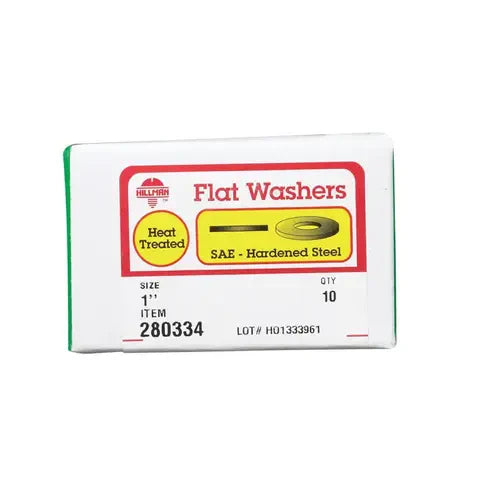 Hillman Yellow Dichromate Steel 1 in. SAE Flat Washer, 10-Pack