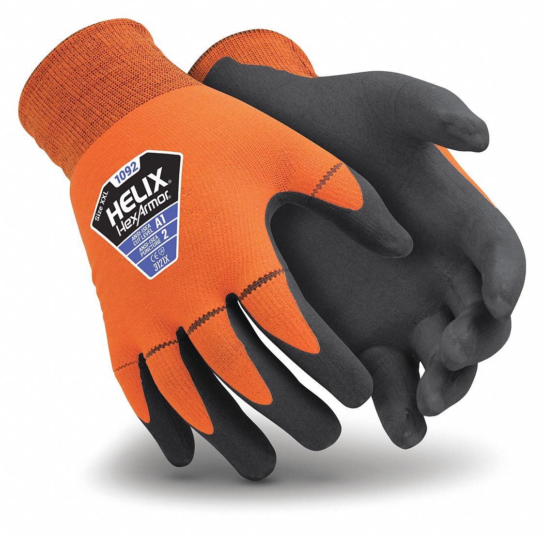 HEXARMOR Helix 1092 Foam Nitrile Coated Gloves - 3XS, Tearaway Feature