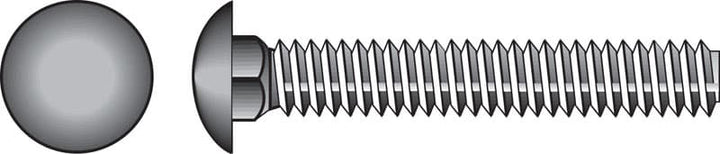 Hillman 1/2 in. x 5 in. Hot-Dipped Galvanized Steel Carriage Bolts, Coarse Thread, 25-Pack