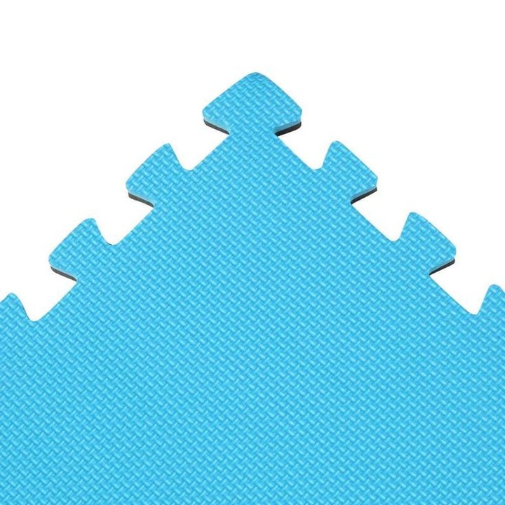 Norsk Blue/Black 24 in. x 24 in. EVA Foam Multi-Purpose Reversible Interlocking Tile (16-Tile)