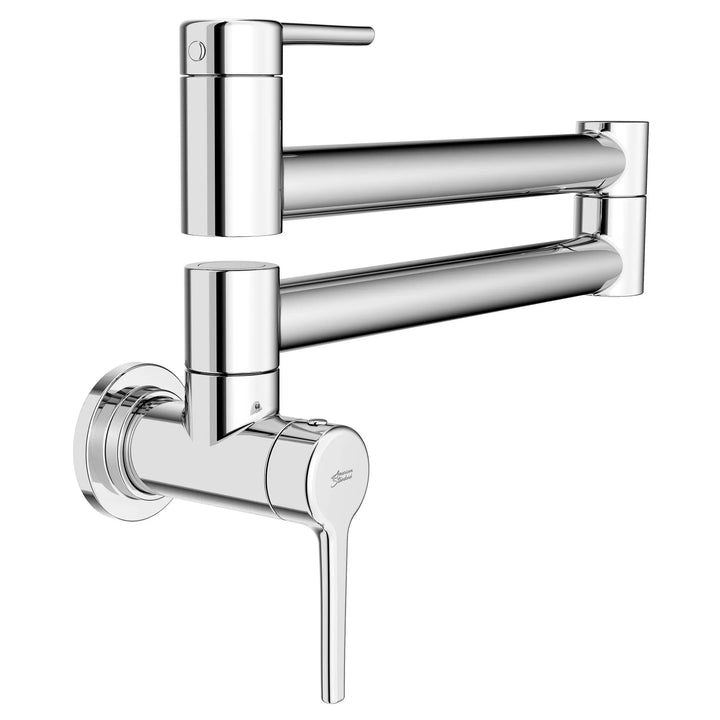 American Standard Studio S Wall-Mount Pot Filler Kitchen Faucet, Polished Chrome, 1-Handle, 4.0 GPM, 22-in Reach