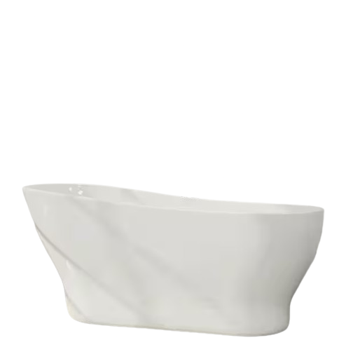 67 in. Sipper Freestanding Bathtub cUPC Certificated Soaking Tub with Drain in White