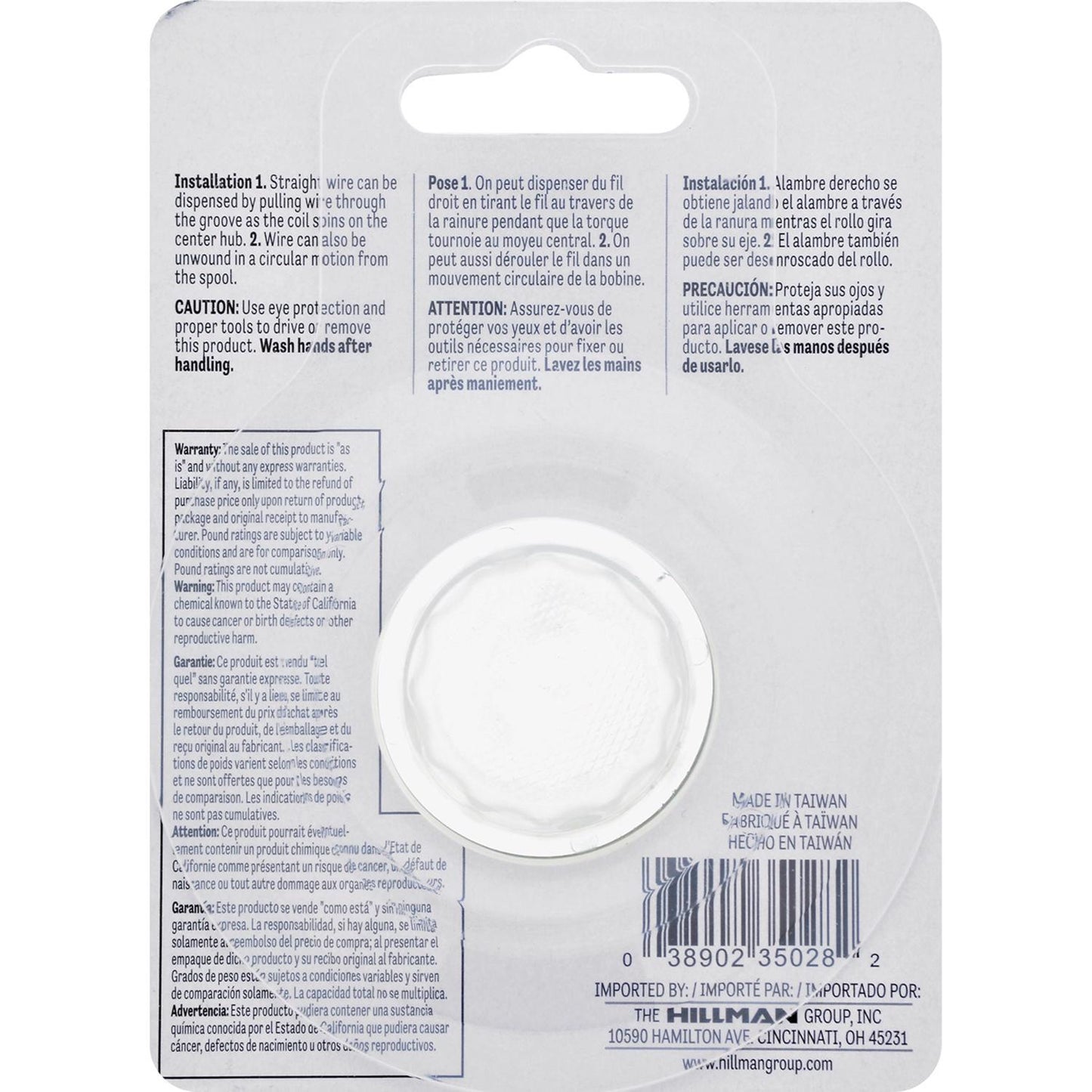 Hillman 100 ft Galvanized Steel Wire, 28-Gauge