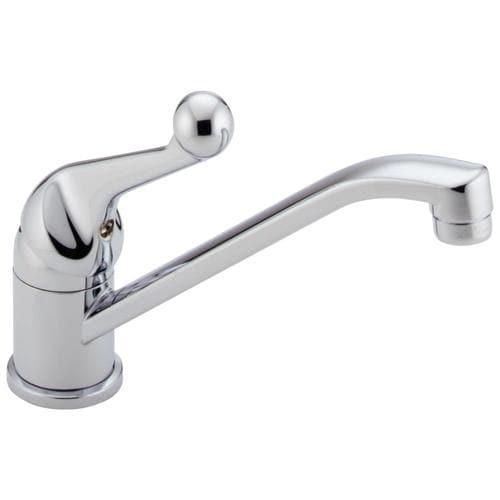 Delta Classic Chrome 1-Handle Deck-Mount Low-Arc Handle Kitchen Faucet