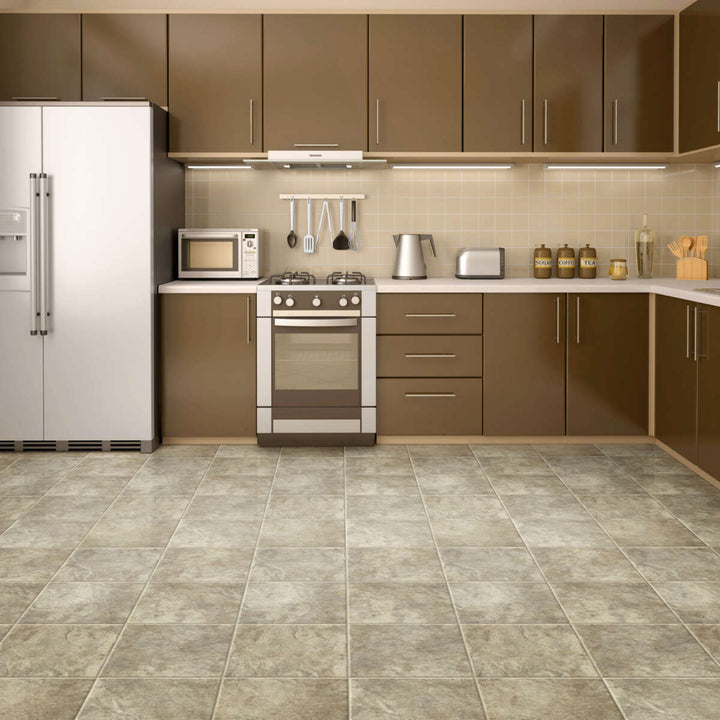 Congoleum (Sample) AirStep Plus Starlight Full Moon Waterproof Stone-Look Glue-Down Sheet Vinyl