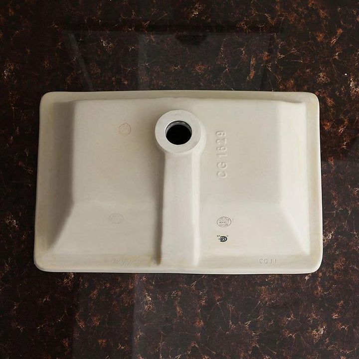 Boyel Living 21 in. x 13 in. Ceramic Rectangular Lavatory Undercounter Bathroom Sink in White