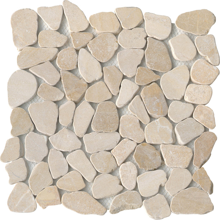 Emser Cultura 10-Pack Spring Natural Stone Pebble Mosaic Tile, Honed, 12-in x 12-in Mesh