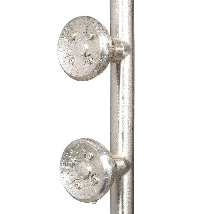 7-spray 8 in. Dual Shower Head and Handheld Shower Head with Body spray in Brushed-Nickel