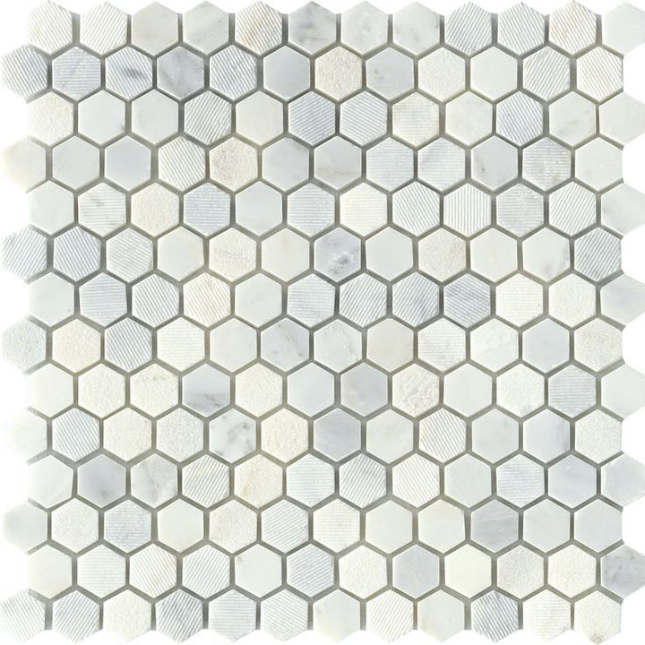 Emser WINTER FROST Winter Frost Natural Stone Marble Border Tile (12-in x 12-in)