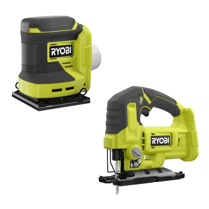 18-Volt ONE+ Lithium-Ion Cordless Orbital Jig Saw and 1/4 Sheet Sander with Dust Bag (Tools Only)