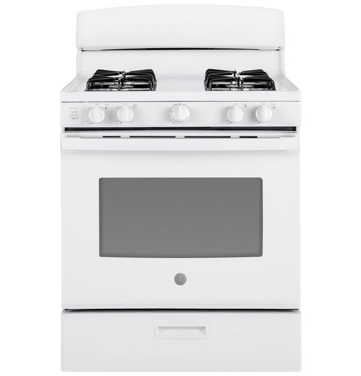 GE 30-in 4-Burner 4.8-cu ft Freestanding Gas Range (White) JGBS30DEKWW