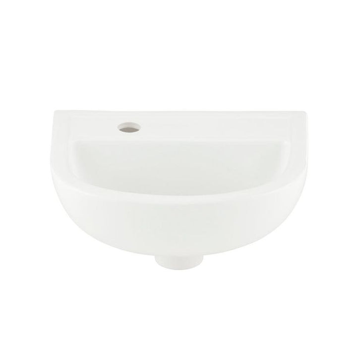 Barclay Products Compact 15 in. Wall-Mounted Bathroom Sink in White