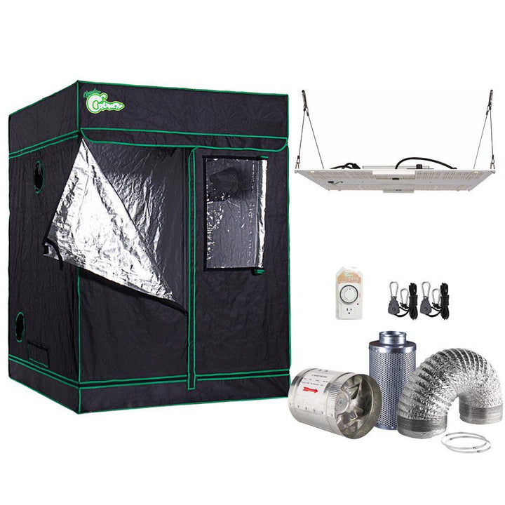 1000-Watt DE Equivalent Full Spectrum Horticulture Grow Light Fixture Daylight with Grow Tent and Ventilation System - Super Arbor