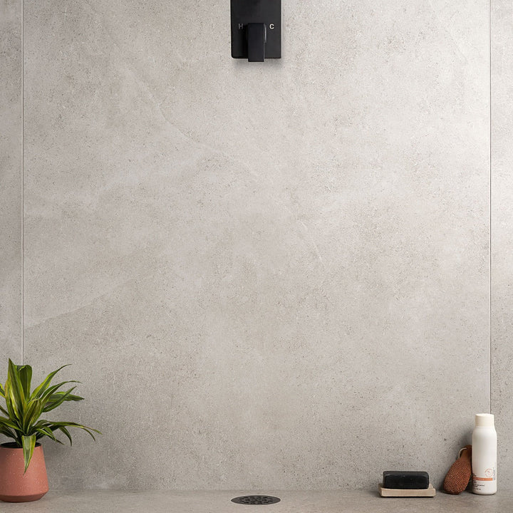 New Rock Fumo Light Gray 48x48 Matte Porcelain Tile - Lux Tile