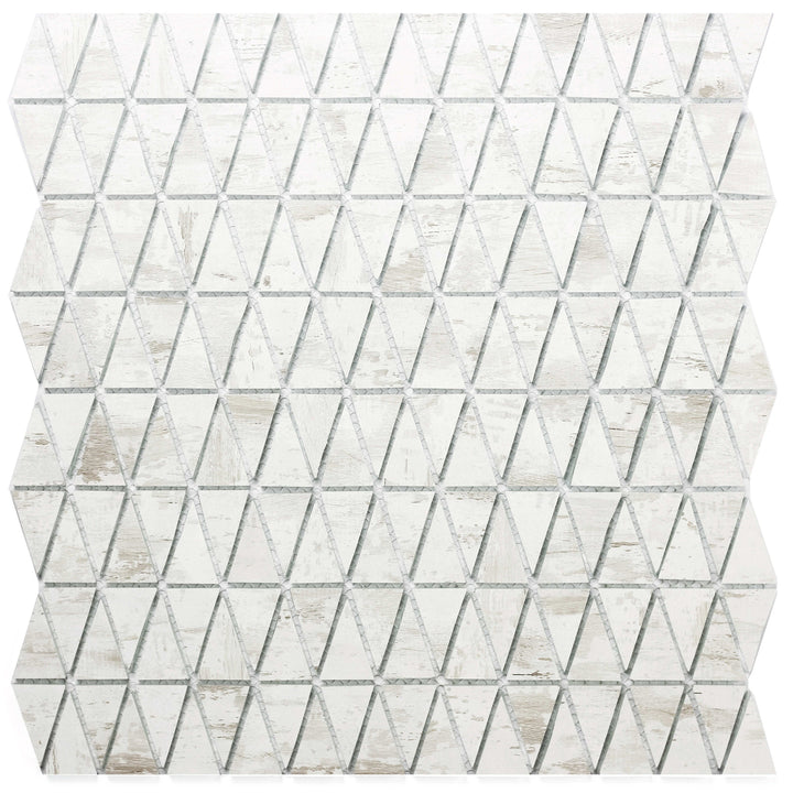 Abolos Nature Birchwood 12-in x 12-in Matte Glass Wood look Mosaic Wall Tile product image