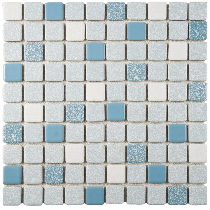 Affinity Tile Crystalline Square Blue 12-in x 12-in Multi-finish Porcelain Mosaic Floor and Wall Tile product image