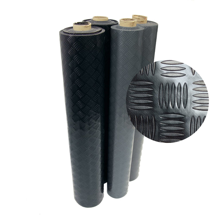 Rubber-Cal 4-in W x 0.079-in T Flooring Tape Rubber Gym Floor Roll (16-sq ft)